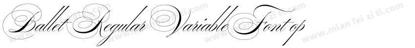 Ballet Regular VariableFont opsz字体转换